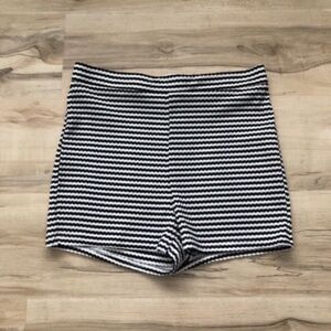 Missguided Black and White High Waist Shorts